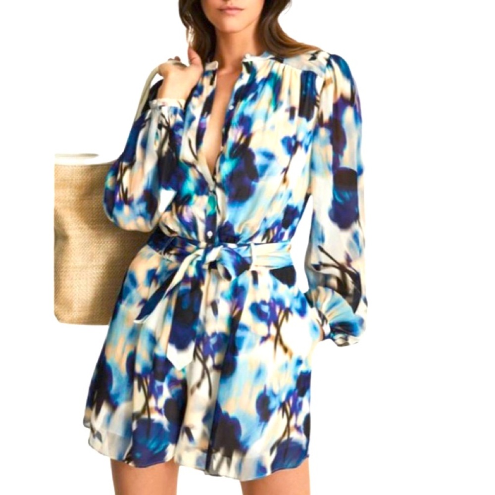 NWT Reiss Tate Multicolor Abstract Printed Romper Playsuit - Sz 8